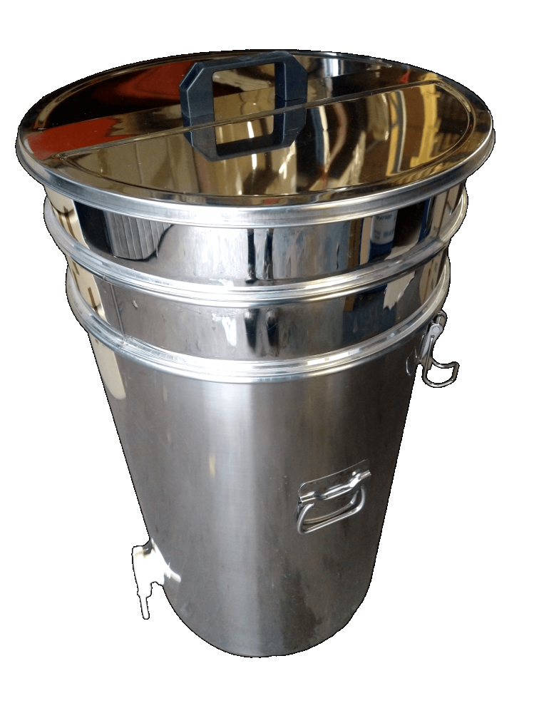 Settling Tank (70kg) Stainless Steel with 2 Integral Strainers & honey gate