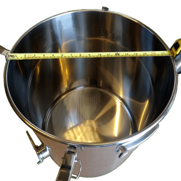 Premium Honey Settling Tank (100kg) all Stainless Steel - with welded outlet & SS gate
