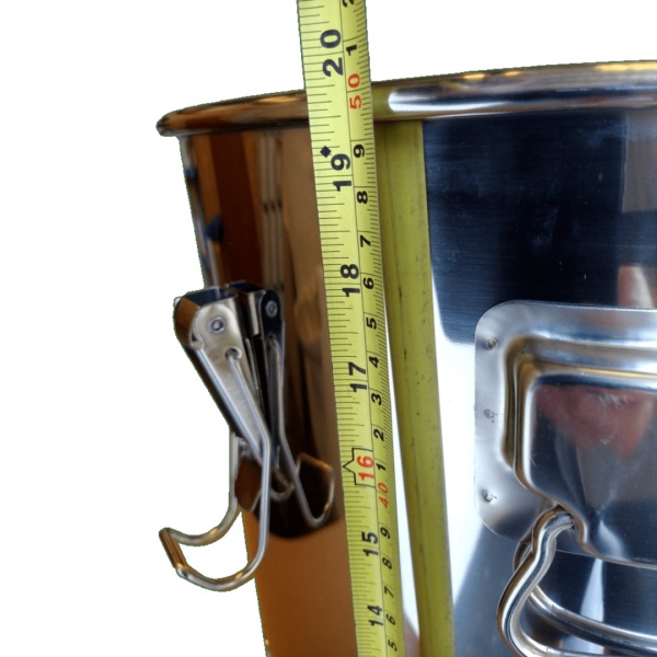 Premium Honey Settling Tank (100kg) all Stainless Steel - with welded outlet & SS gate