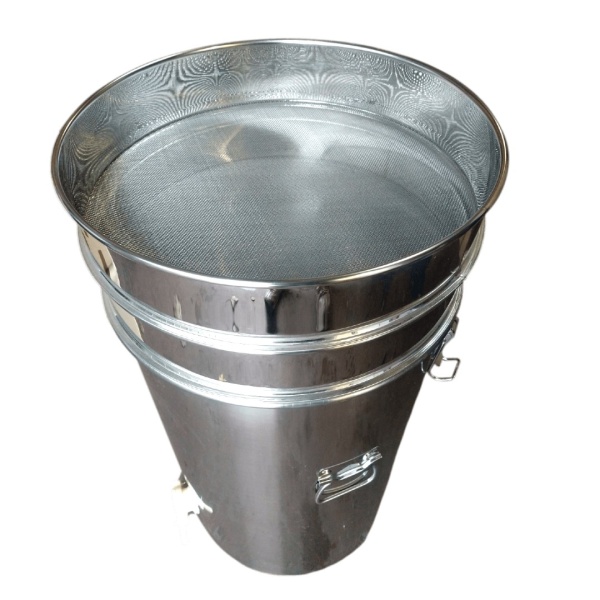 Settling Tank (70kg) Stainless Steel with 2 Integral Strainers & honey gate