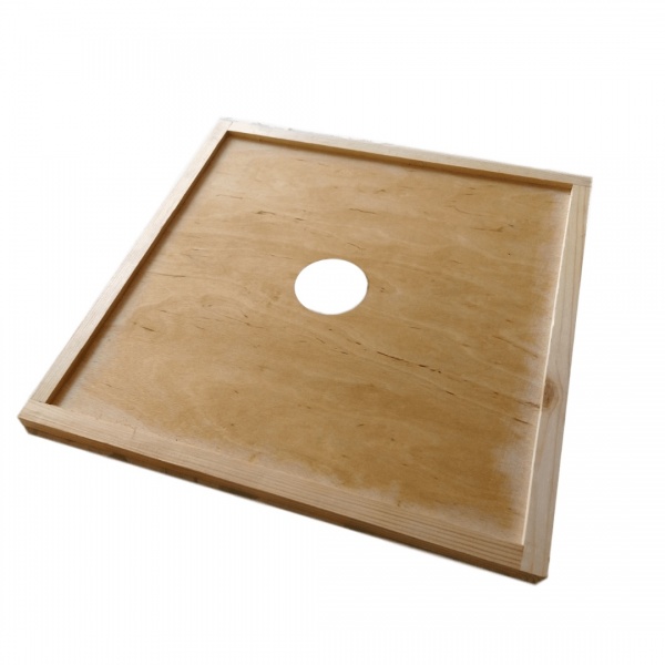 Crown Board for National Wooden Hive (46cm x 46cm) with Centre Hole